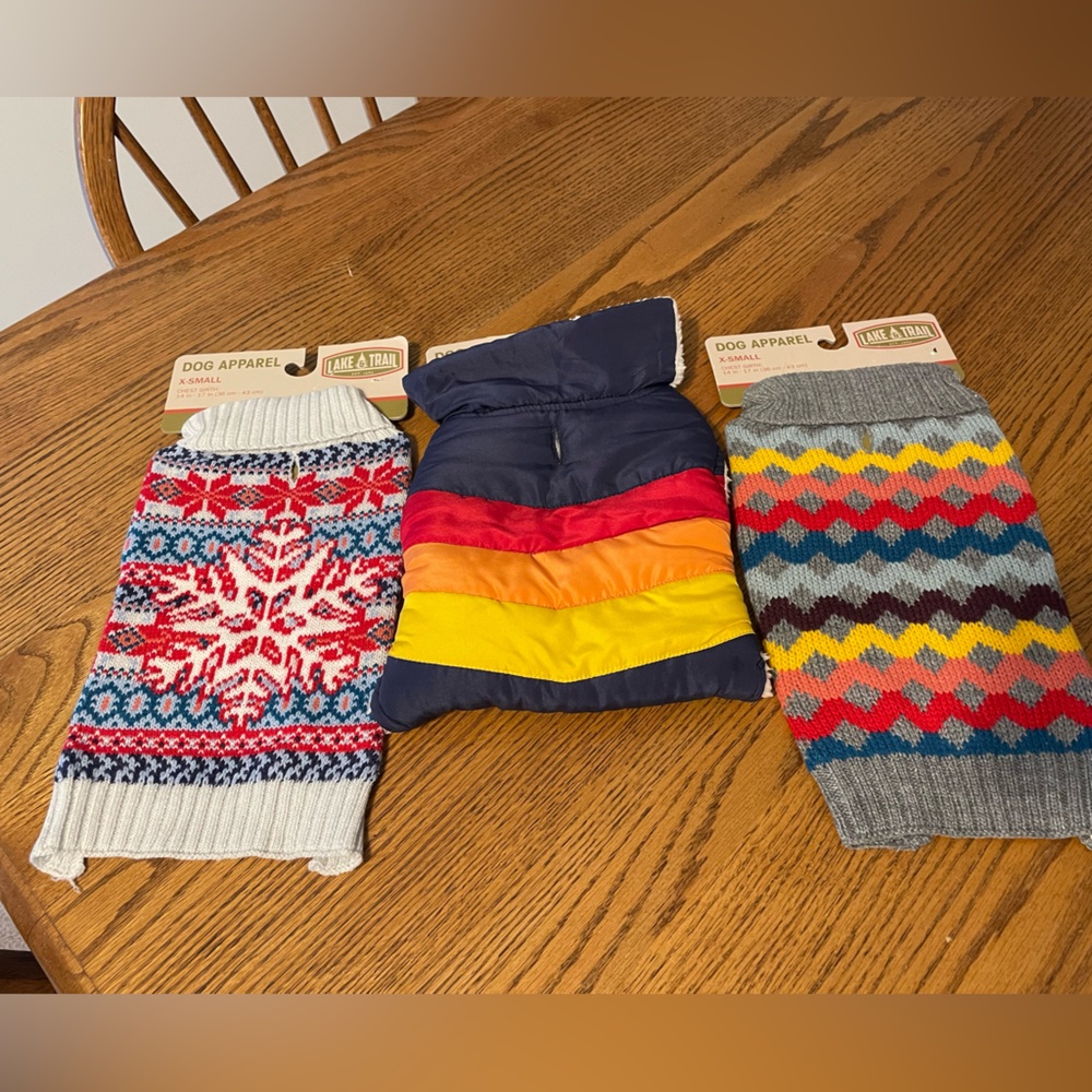 Dog outfit clothing bundle of 3 pieces